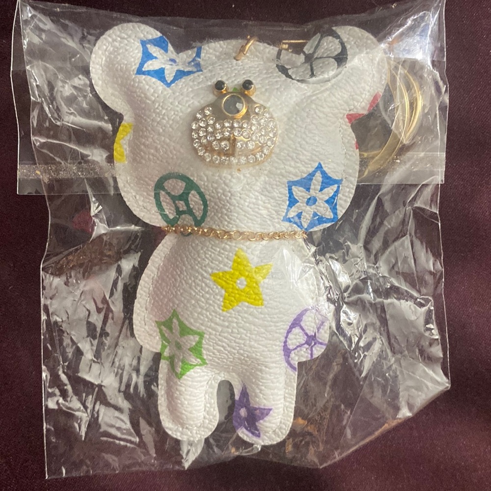 LV Style Bear Keychain